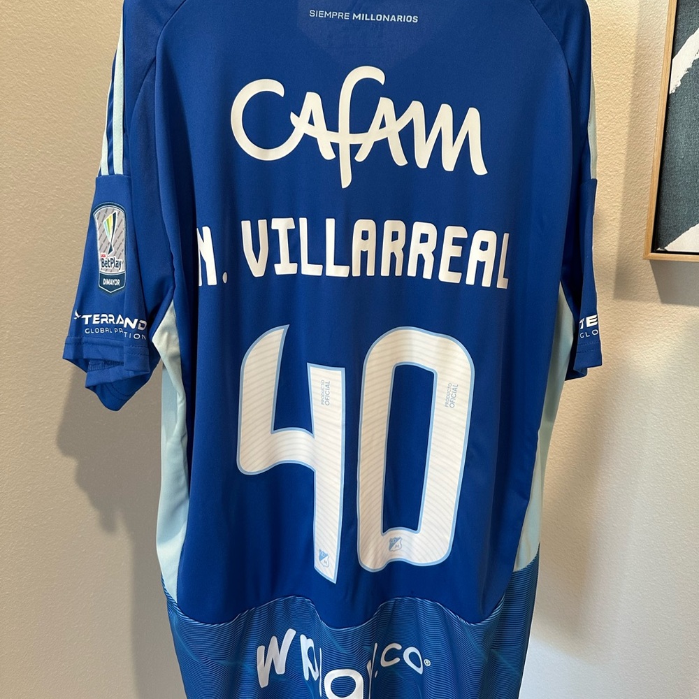 2024-25 Colombia Millonarios Neyser Villarreal Soccer Jersey